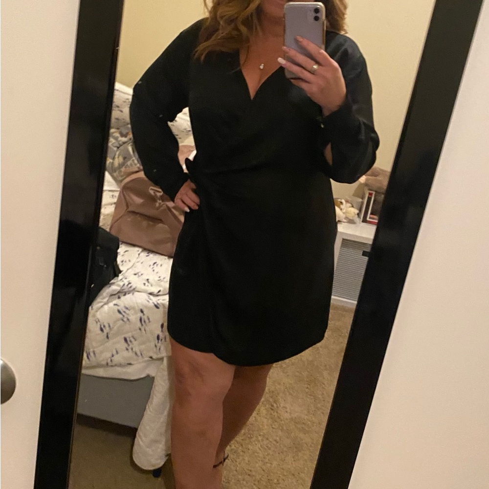 H&M Black Wrap Dress